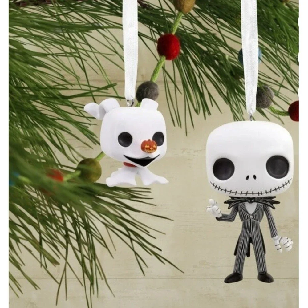Hallmark Nightmare Before Christmas Jack Skellington & Zero Funko Pop! Ornaments